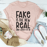 Fake Is The New Real Tee Heather Prism Peach / S Peachy Sunday T-Shirt