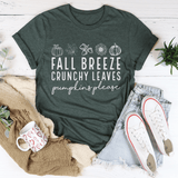 Fall Breeze Crunchy Leaves Pumpkins Please Tee Heather Forest / S Peachy Sunday T-Shirt
