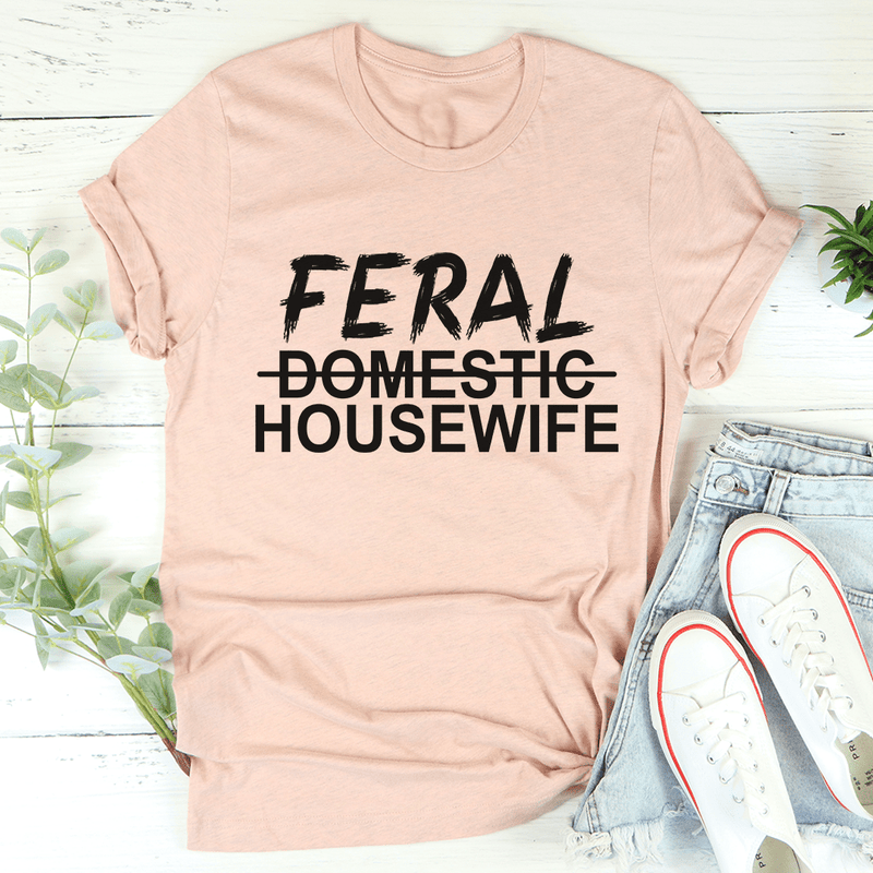 Feral Housewife Tee Heather Prism Peach / S Peachy Sunday T-Shirt