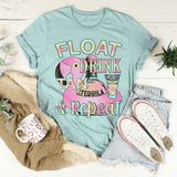 Float Drink Tan Repeat Tee Heather Prism Dusty Blue / S Peachy Sunday T-Shirt