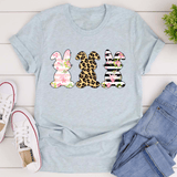 Floral Easter Bunnies Tee Heather Prism Ice Blue / S Peachy Sunday T-Shirt