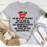 For God So Loved The World Tee Athletic Heather / S Peachy Sunday T-Shirt
