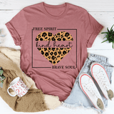 Free Spirit Kind Heart Brave Soul Tee Mauve / S Peachy Sunday T-Shirt