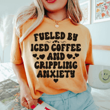 Fueled By Iced Coffee And Crippling Anxiety Tee Mustard / S Peachy Sunday T-Shirt