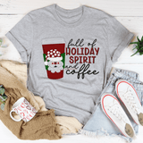 Full Of Holiday Spirit And Coffee Tee Athletic Heather / S Peachy Sunday T-Shirt