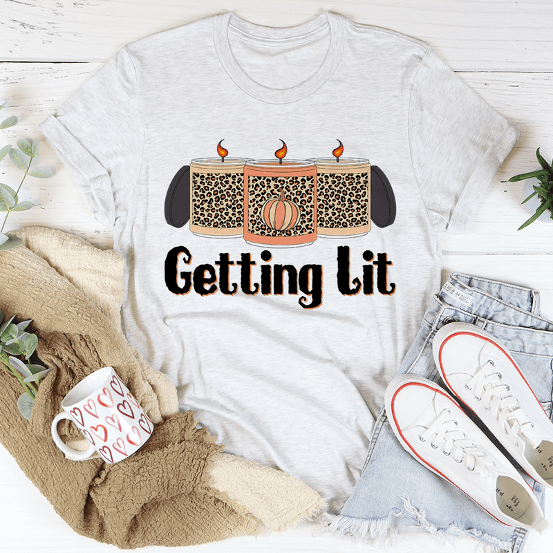 Getting Lit Fall Candles Tee Ash / S Peachy Sunday T-Shirt