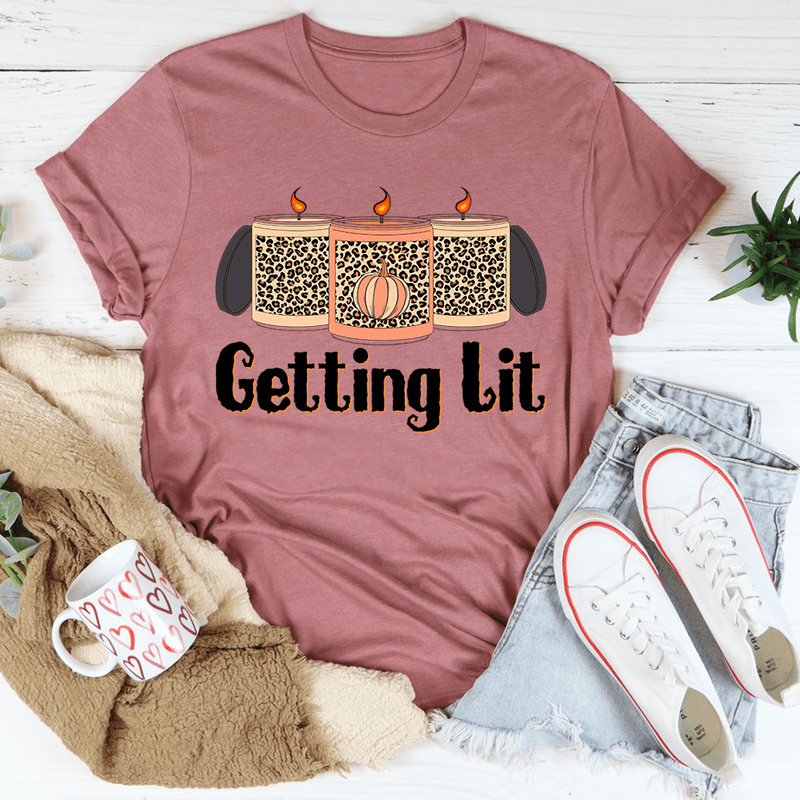 Getting Lit Fall Candles Tee Mauve / S Peachy Sunday T-Shirt