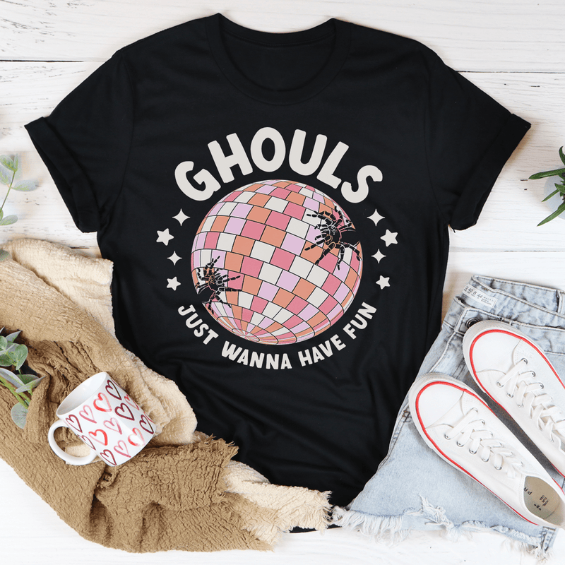 Ghouls Just Wanna Have Fun Retro Tee Black Heather / S Peachy Sunday T-Shirt