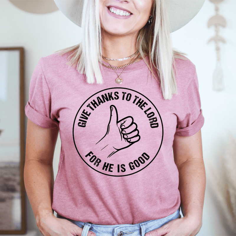 Give Thanks To The Lord Tee Mauve / S Peachy Sunday T-Shirt