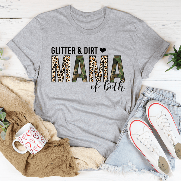 Glitter & Dirt Mama of Both Tee Athletic Heather / S Peachy Sunday T-Shirt
