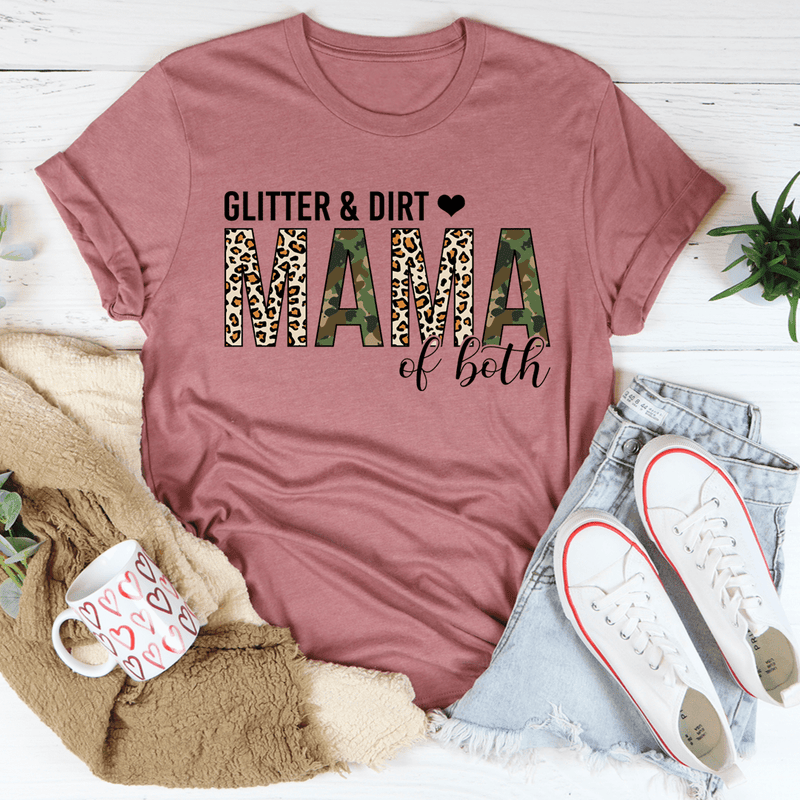 Glitter & Dirt Mama of Both Tee Mauve / S Peachy Sunday T-Shirt