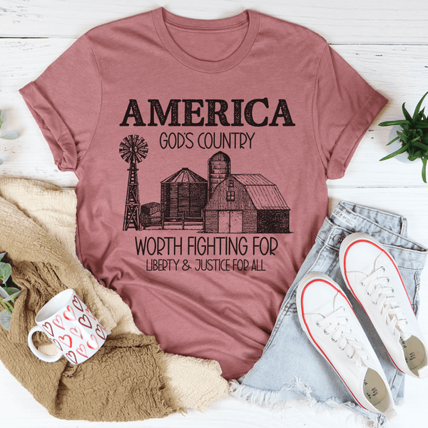 God's Country Tee Mauve / S Peachy Sunday T-Shirt