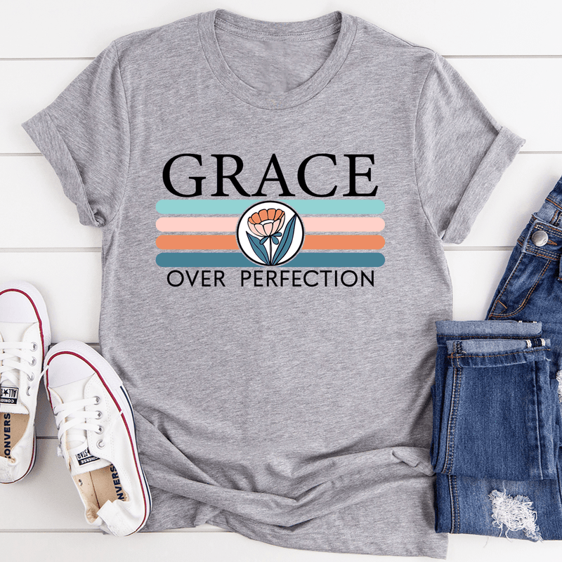 Grace Over Perfection Tee Athletic Heather / S Peachy Sunday T-Shirt