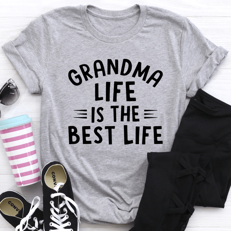 Grandma Life Is The Best Life Tee Athletic Heather / S Peachy Sunday T-Shirt