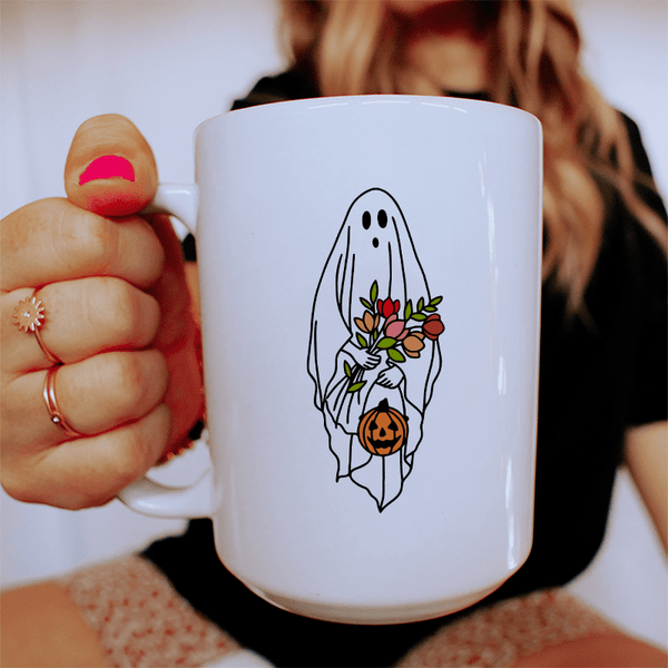 Halloween Bride Ghost Ceramic Mug 15 oz White / One Size CustomCat Drinkware T-Shirt