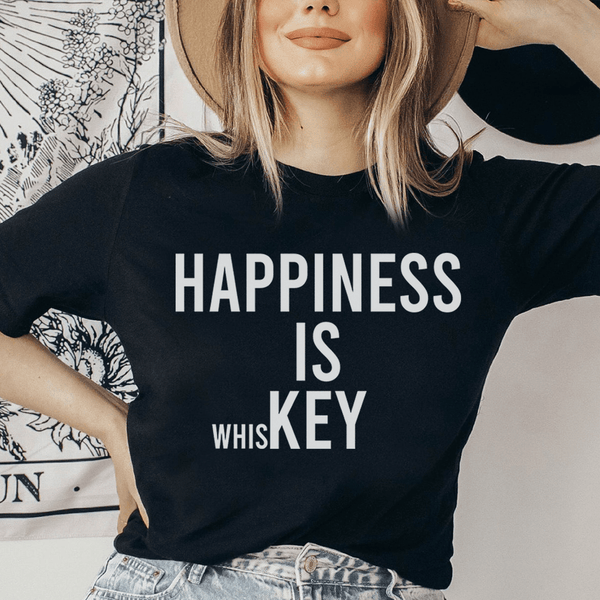 Happiness Is Key Tee Black Heather / S Peachy Sunday T-Shirt
