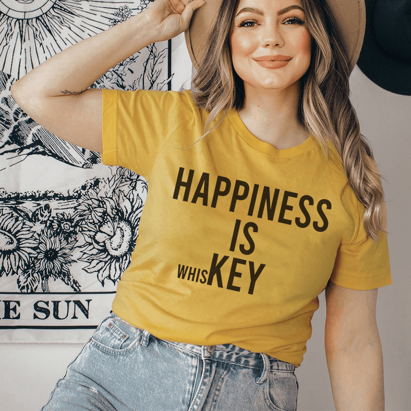 Happiness Is Key Tee Mustard / S Peachy Sunday T-Shirt