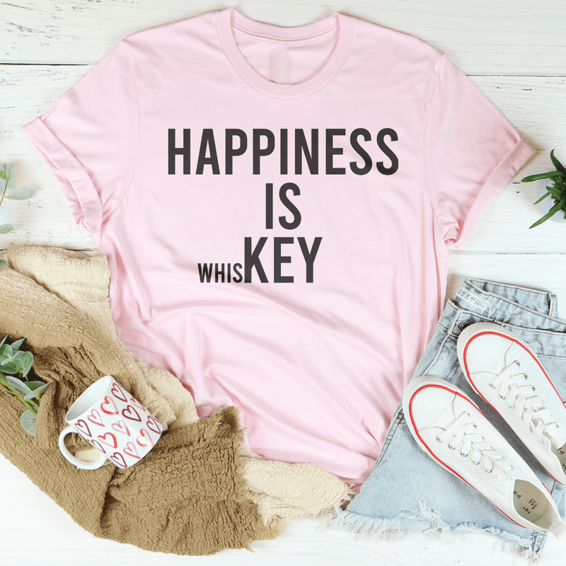 Happiness Is Whiskey Tee Peachy Sunday T-Shirt