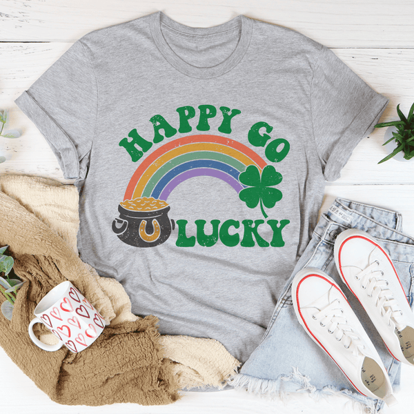 Happy Go Lucky Tee Athletic Heather / S Peachy Sunday T-Shirt