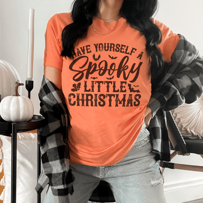 Have Yourself A Spooky Little Christmas Tee Burnt Orange / S Peachy Sunday T-Shirt