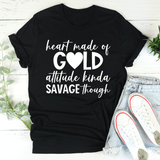 Heart Made Of Gold Tee Black Heather / S Peachy Sunday T-Shirt