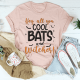 Hey All You Cool Bats And Witches Tee Heather Prism Peach / S Peachy Sunday T-Shirt