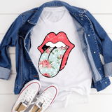 Hippie Floral Tongue Tee White / S Peachy Sunday T-Shirt