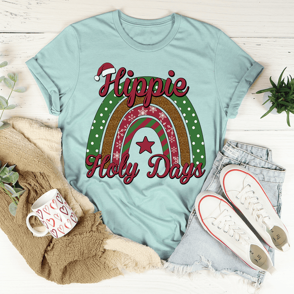 Hippie Holy Days Tee Heather Prism Dusty Blue / S Peachy Sunday T-Shirt