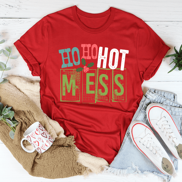 Ho Ho Hot Mess Tee Red / S Peachy Sunday T-Shirt