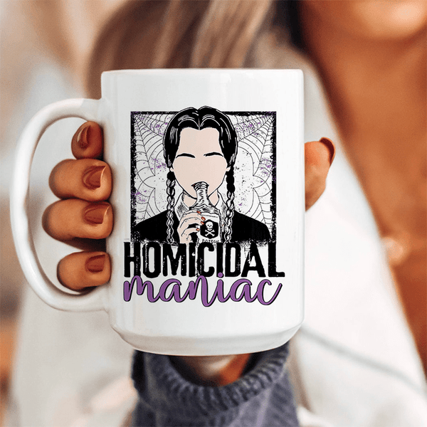 Homicidal Maniac Ceramic Mug 15 oz White / One Size CustomCat Drinkware T-Shirt