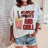 Horror Movies And Chill Sweatshirt Sport Grey / S Peachy Sunday T-Shirt