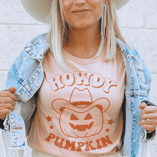 Howdy Pumpkin Tee Heather Prism Peach / S Peachy Sunday T-Shirt