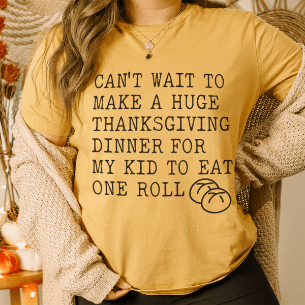 Huge Thanksgiving Dinner Tee Mustard / S Peachy Sunday T-Shirt