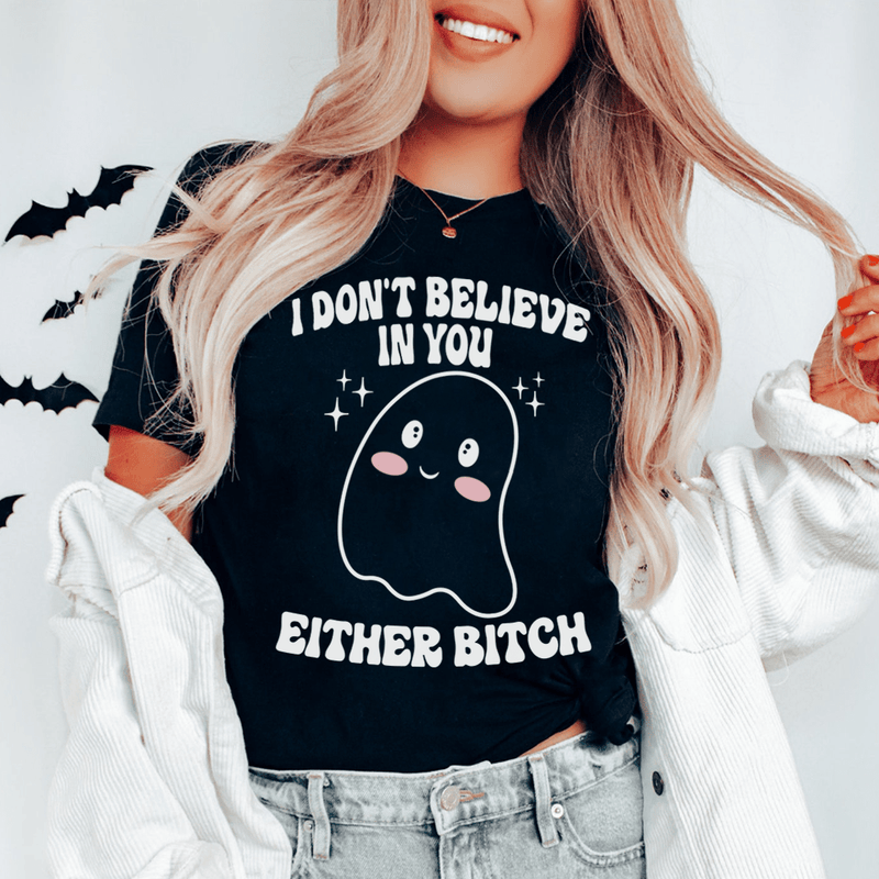 I Don't Believe In You Either Halloween Tee Black Heather / S Peachy Sunday T-Shirt