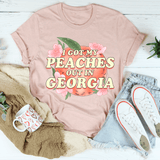 I Got My Peaches Out In Georgia Tee Heather Prism Peach / S Peachy Sunday T-Shirt