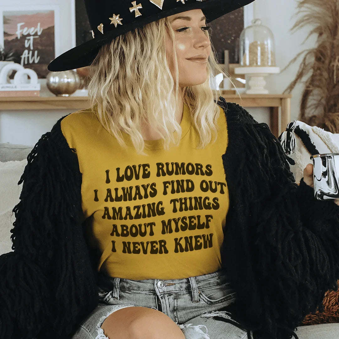 I Love Rumors Tee Mustard / S Peachy Sunday T-Shirt