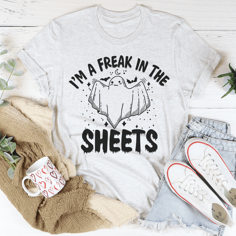 I'm A Freak In The Sheets Tee White / S Peachy Sunday T-Shirt