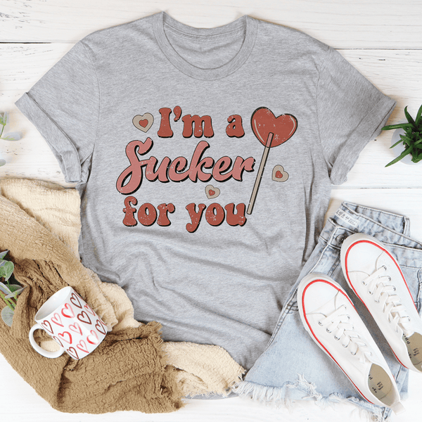 I'm A Sucker For You Tee Athletic Heather / S Peachy Sunday T-Shirt