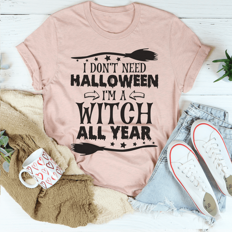 I'm A Witch All Year Tee Peachy Sunday T-Shirt
