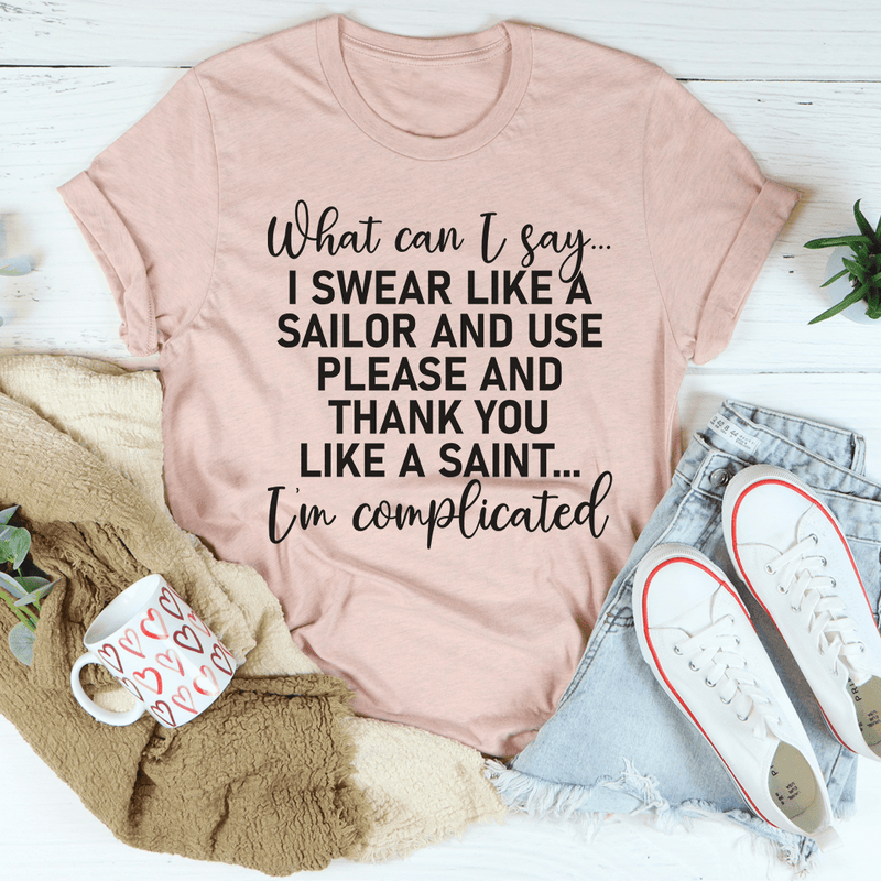 I'm Complicated Tee Heather Prism Peach / S Peachy Sunday T-Shirt