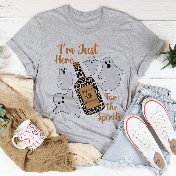 I'm Just Here For The Spirits Tee Athletic Heather / S Peachy Sunday T-Shirt