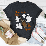 I'm Just Here For The Spirits Tequila Tee Dark Grey Heather / S Peachy Sunday T-Shirt
