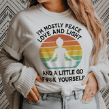 I'm Mostly Peace Love And Light Tee White / S Peachy Sunday T-Shirt