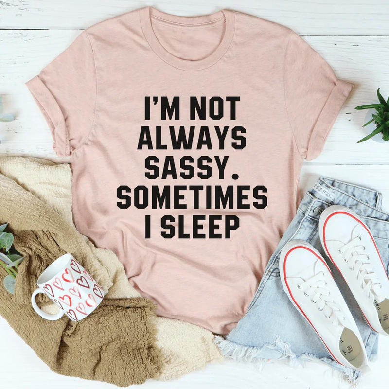 Pigiama lungo in cotone con scritta Girls I'm Not Always SASSY Pigiama lungo in cotone con scritta Girls I'm Not Always SASSY
