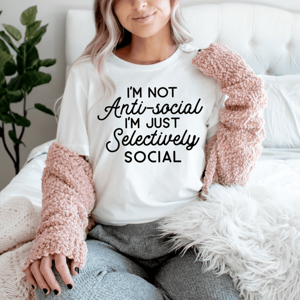 I'm Not Anti-Social Tee White / S Peachy Sunday T-Shirt