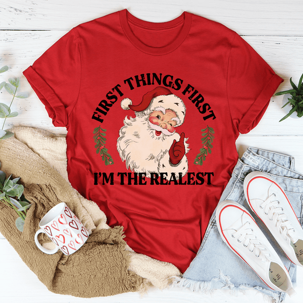 I'm The Realest Santa Tee Red / S Peachy Sunday T-Shirt