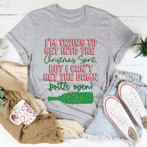 I'm Trying To Get Into The Christmas Spirit Tee Athletic Heather / S Peachy Sunday T-Shirt
