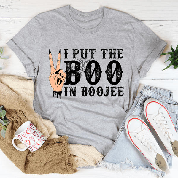 I Put The Boo In Boojee Tee Athletic Heather / S Peachy Sunday T-Shirt