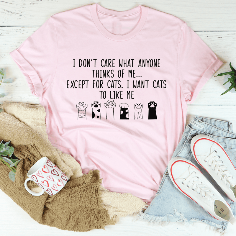 I Want Cats To Like Me Tee Pink / S Peachy Sunday T-Shirt