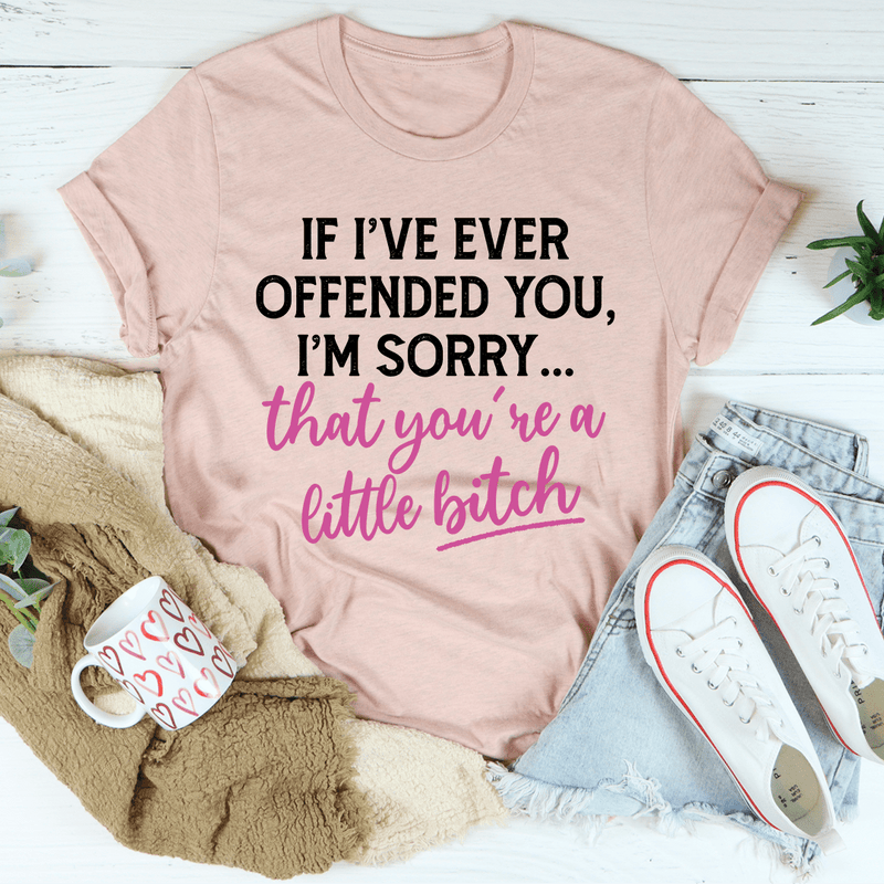 If I Ever Offended You Tee Heather Prism Peach / S Peachy Sunday T-Shirt
